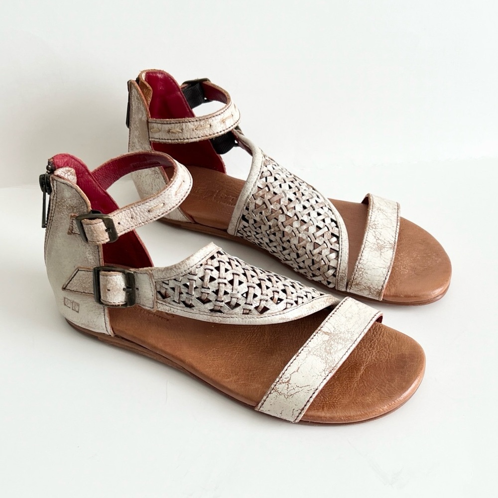 NWOT Bed Stu Beatrix II Flat Rustic Boho Genuine Leather Sandals